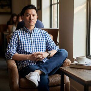 J CREW FACTORY Sunwashed Oxford Shirt M Blue